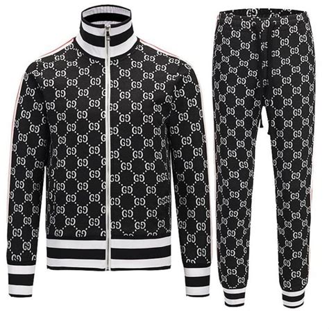 mens gucci sweat pants|black gucci tracksuit men's.